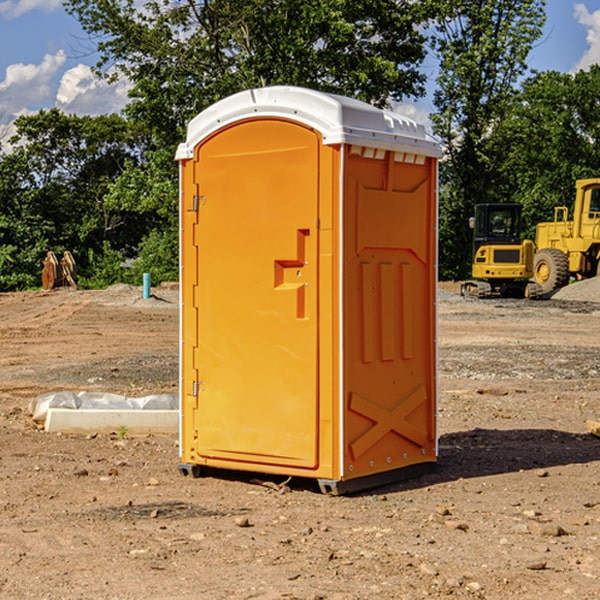 how often are the portable restrooms cleaned and serviced during a rental period in Roosevelt TX